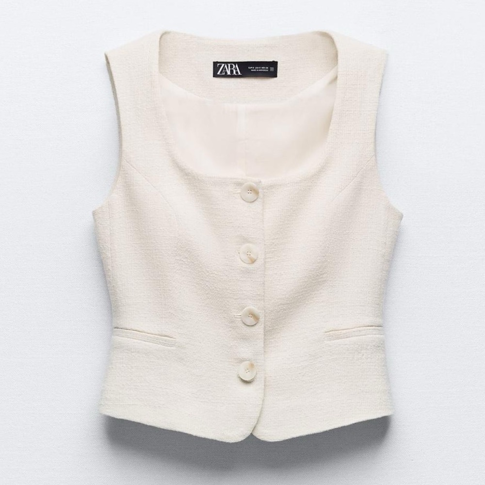 Zara square neck vest NWT